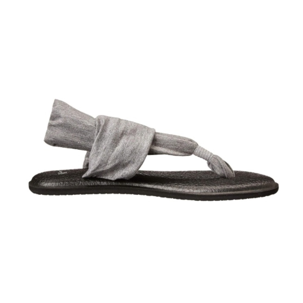 Sanuk Yoga Sling Sandals Heather Grey Black 6
